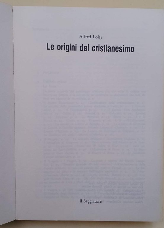 LE ORIGINI DEL CRISTIANESIMO (1984)