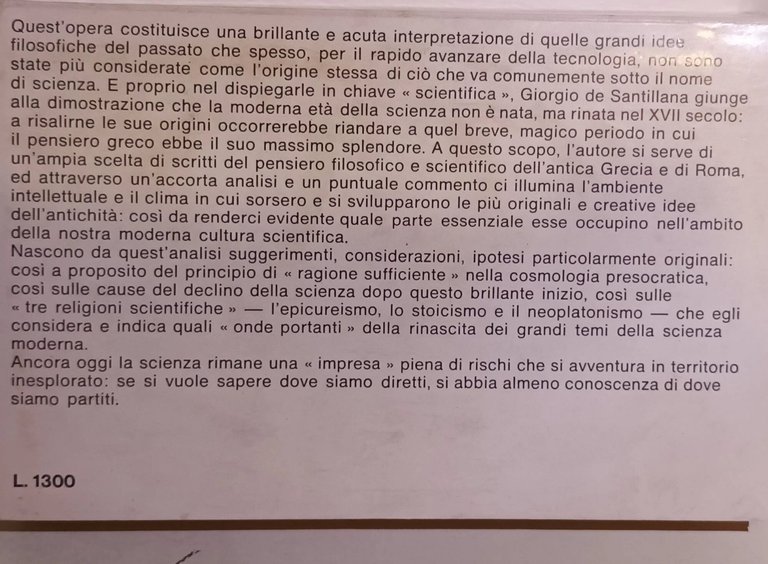 Le origini del pensiero scientifico