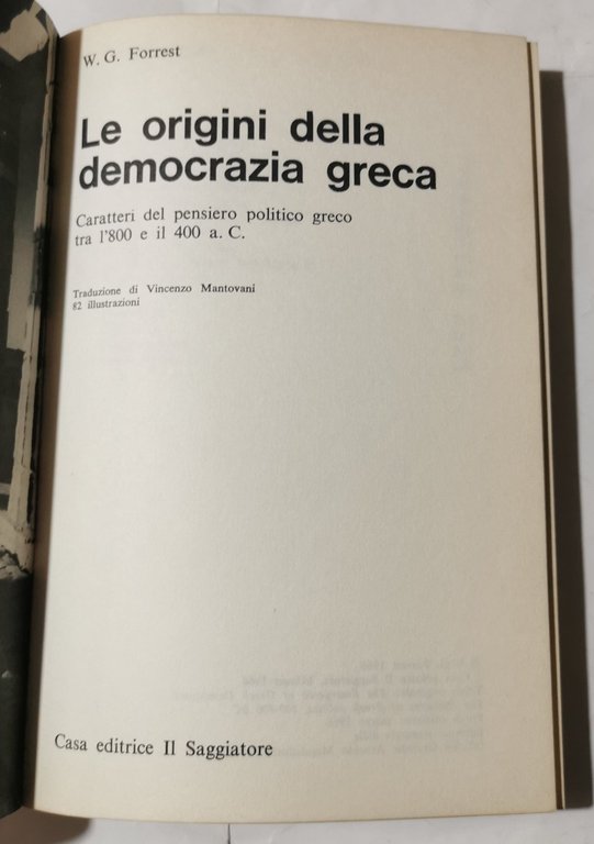 Le origini della democrazia greca 800 - 400 a, C.