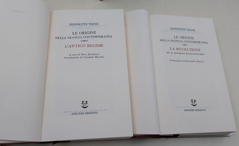 Le origini della Francia contemporanea- 3 voll.- La rivoluzione I …