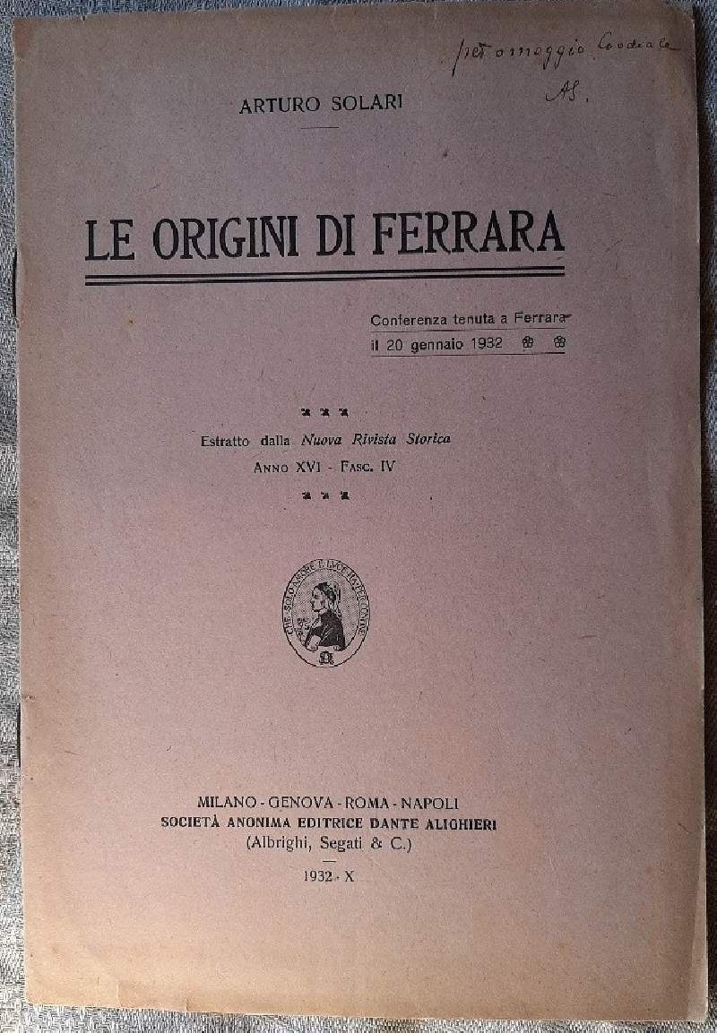 LE ORIGINI DI FERRARA(1932)