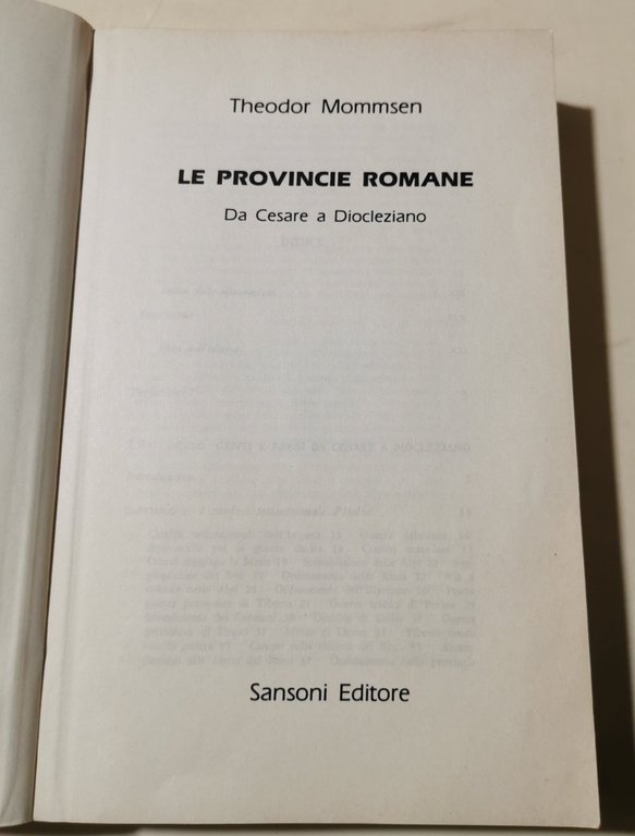 Le province romane da Cesare a Diocleziano