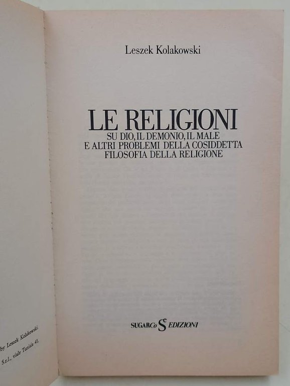 LE RELIGIONI SU DIO, IL DEMONIO, IL MALE E ALTRI …