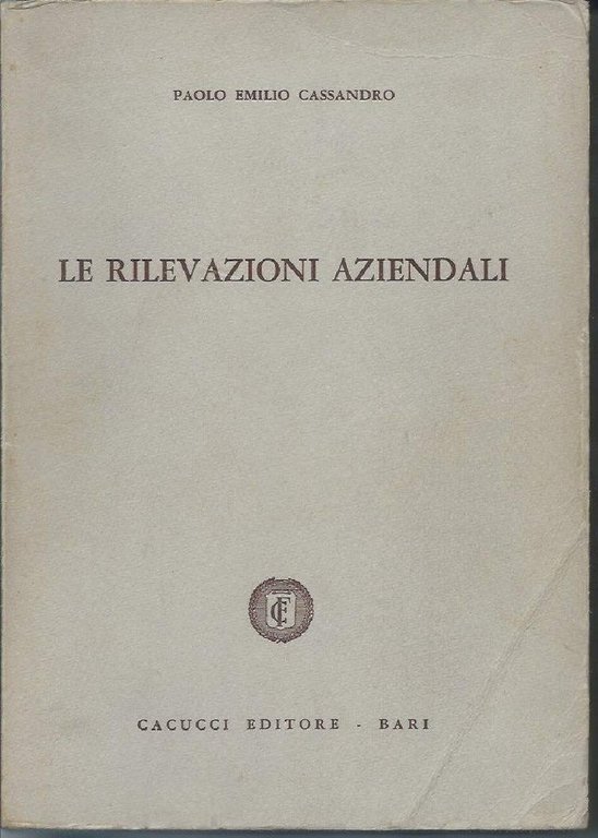 LE RILEVAZIONI AZIENDALI (1971)