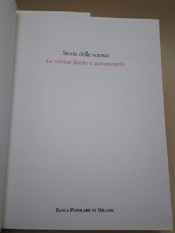 LE SCIENZE FISICHE E ASTRONOMICHE(1991)