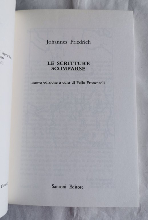 Le scritture scomparse