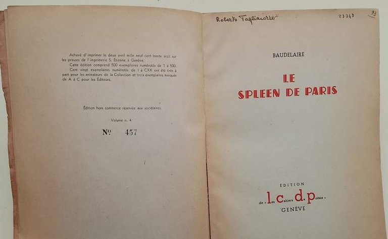 LE SPLEEN DE PARIS(1937)