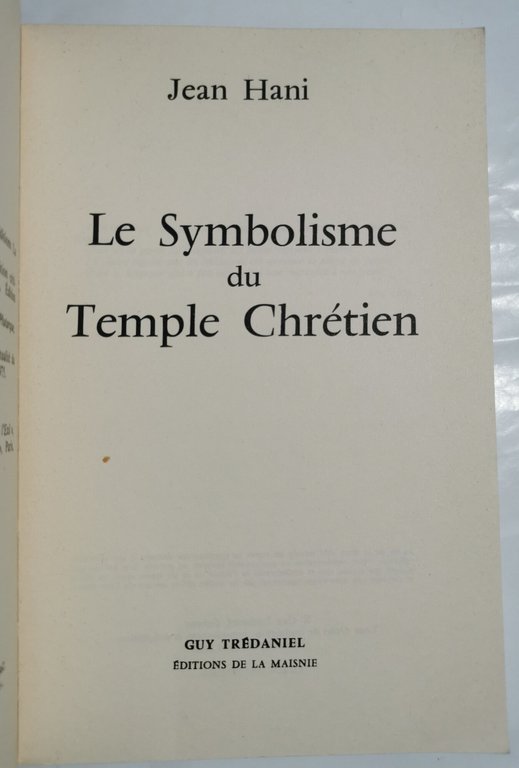 Le Symbolisme du Temple Chretien