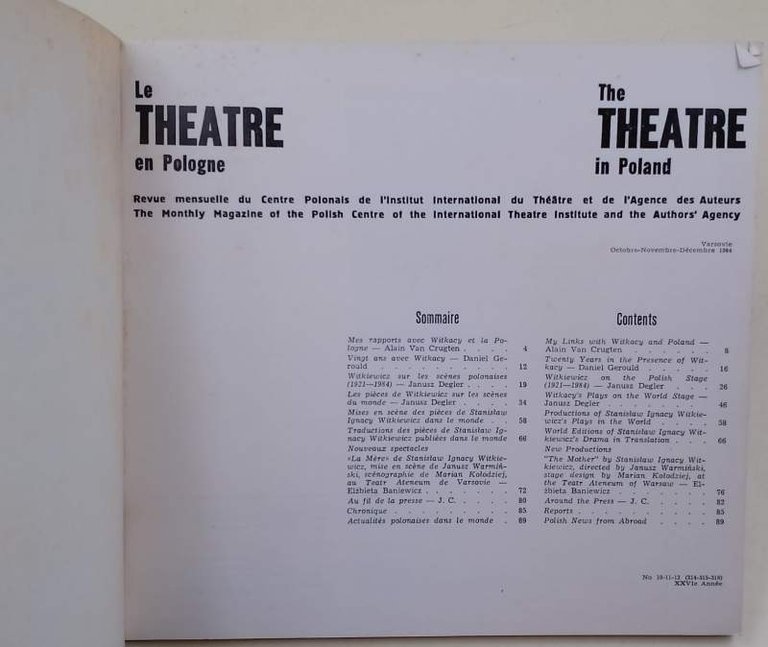 LE THEATRE EN POLOGNE/THE THEATRE IN POLAND(1984)