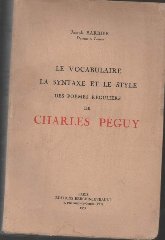 LE VOCABULAIRE LA SYNTAXE ET LE STYLE DES POEMES REGULIERS …