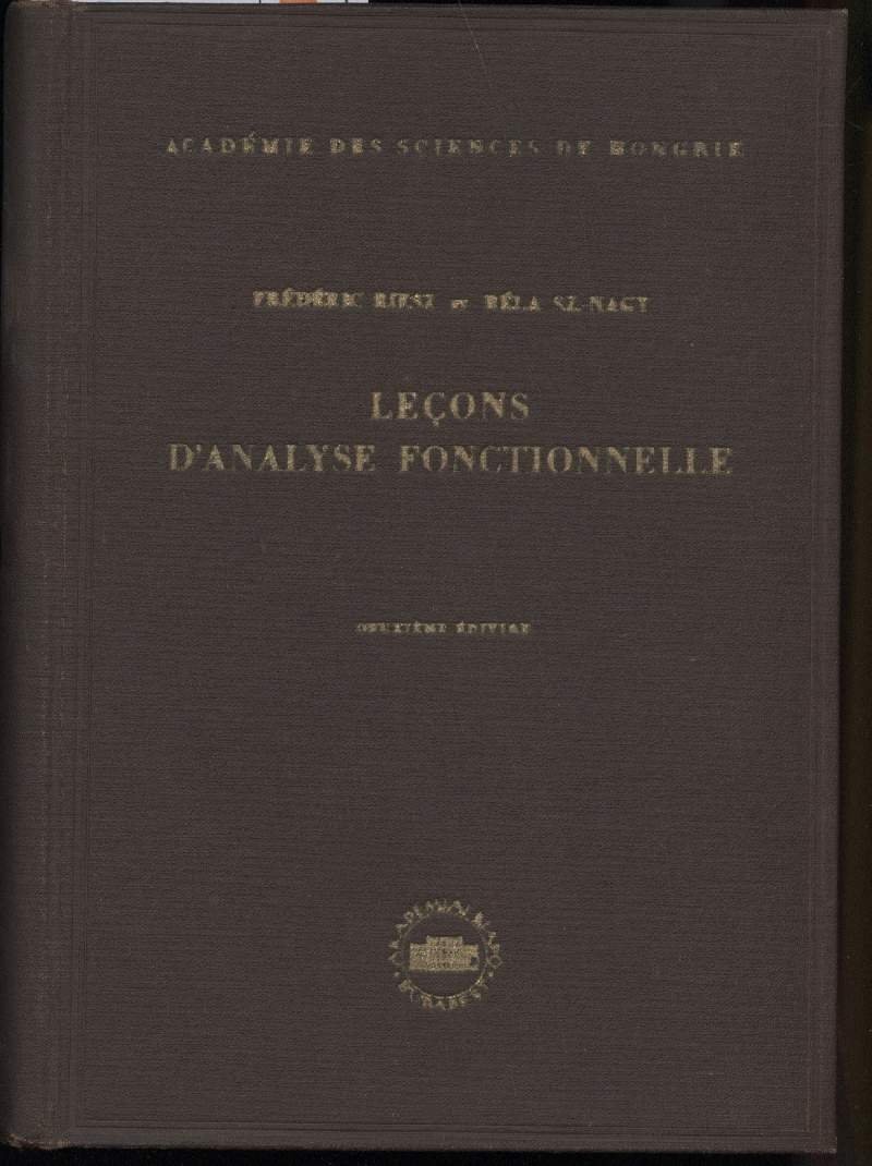 LECONS D'ANALYSE FONTIONNELLE | Immagine principale