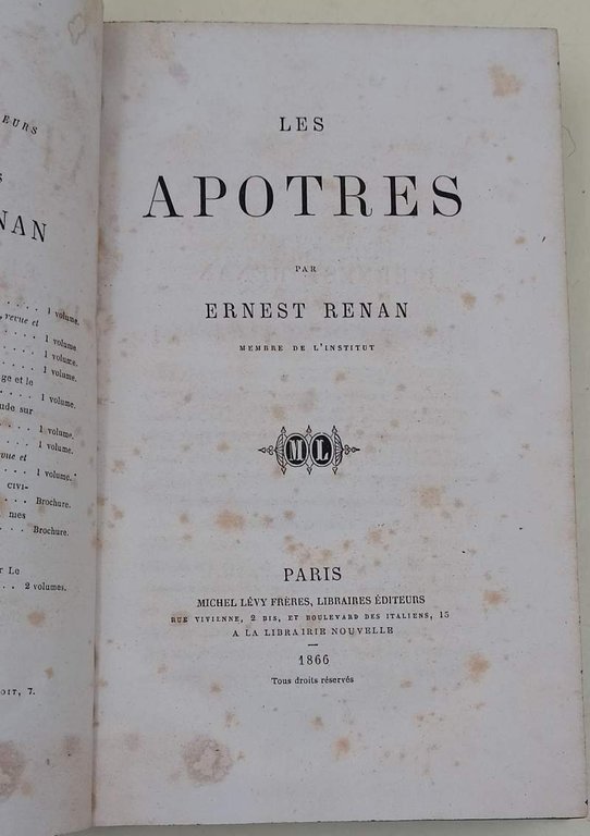 LES APOTRES( 1866)