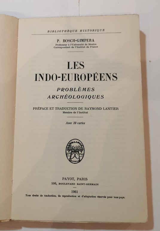 Les Indo- Européens : problémes archrchéologiques