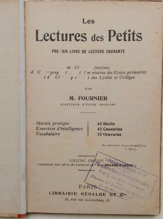 LES LECTURES DES PETITS(1917?)