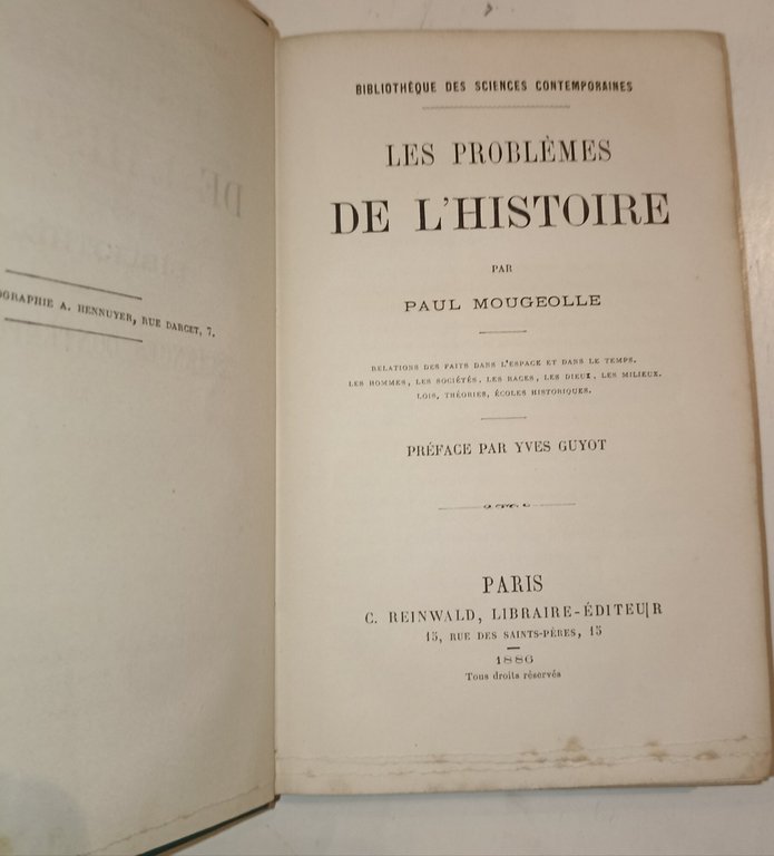Les problèmes de l'histoire