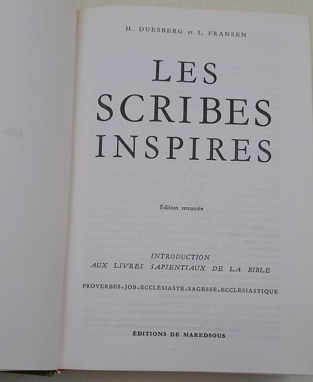 Les scribes inspires