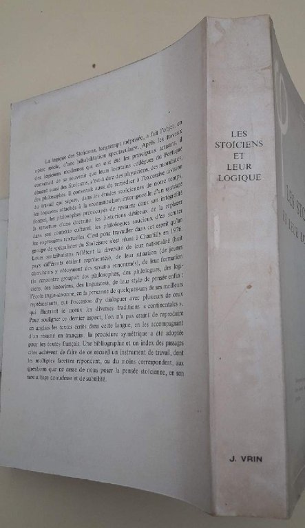 LES STOICIENS ET LEUR LOGIQUE-ACTES DU COLLOQUE DE CHANTILLY 18.22 …