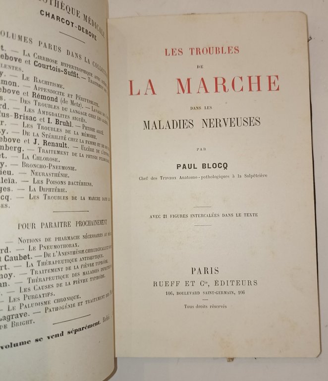 Les troubles de la marche dans les maladies nerveus