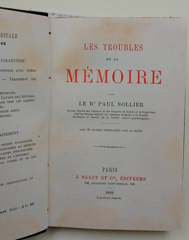 Les troubles de la memoire