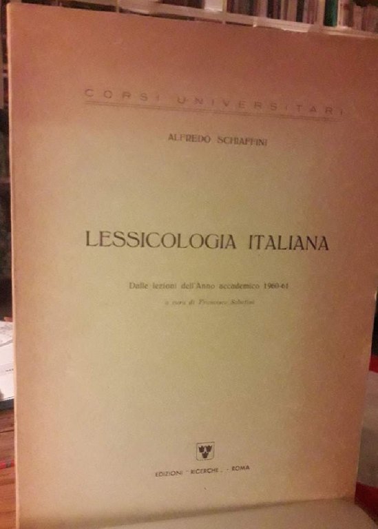 LESSICOLOGIA ITALIANA (1961)