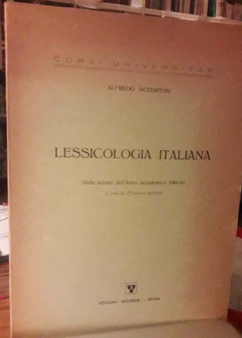 LESSICOLOGIA ITALIANA (1961)