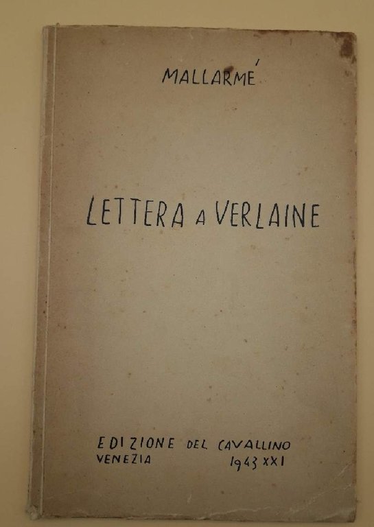 LETTERA A VERLAINE(1943)