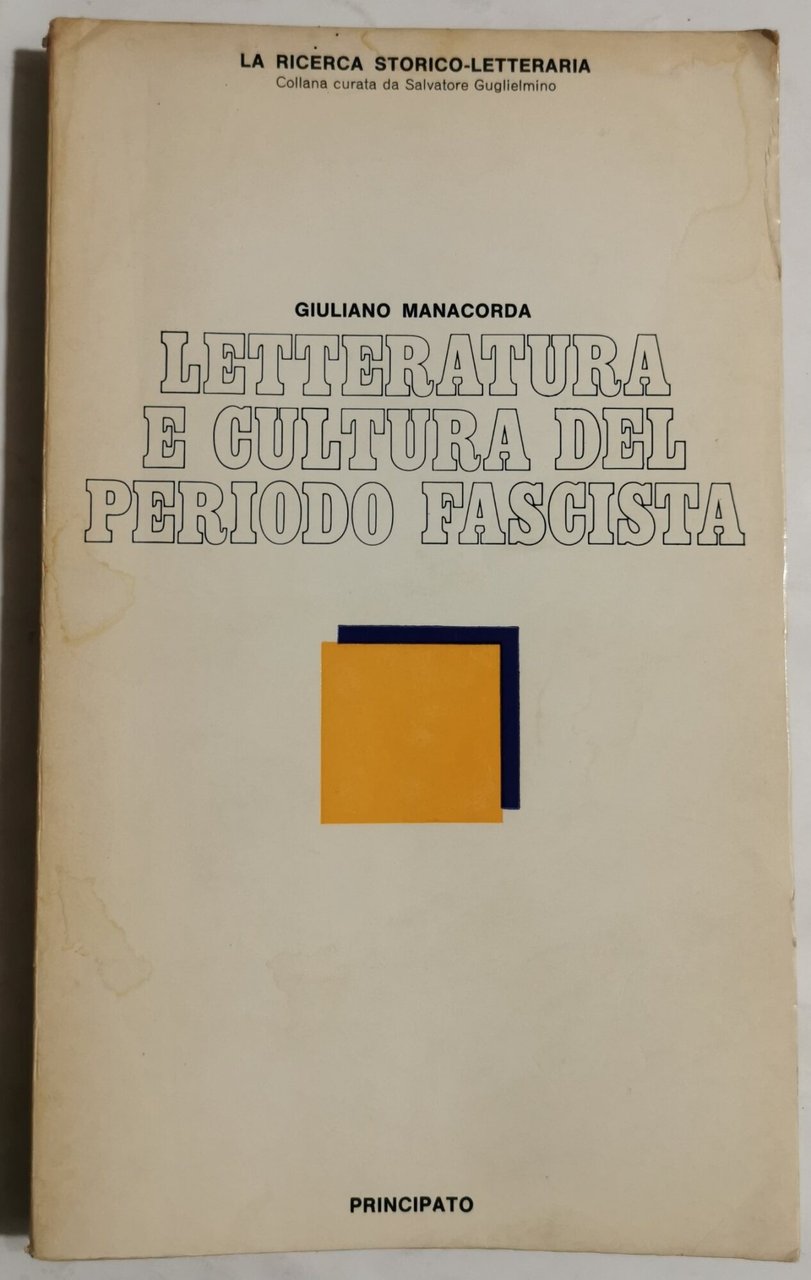 Letteratura e cultura del periodo fascista