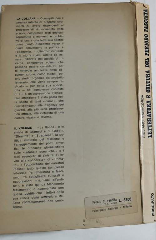 Letteratura e cultura del periodo fascista