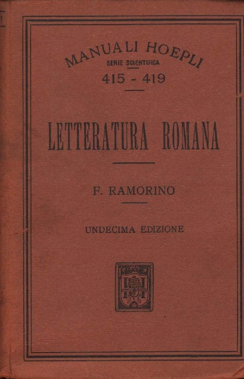 LETTERATURA ROMANA (1925)