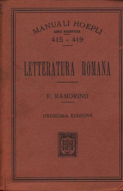 LETTERATURA ROMANA (1925)