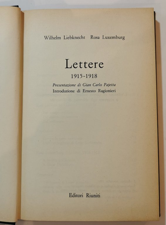 Lettere 1915 - 1918