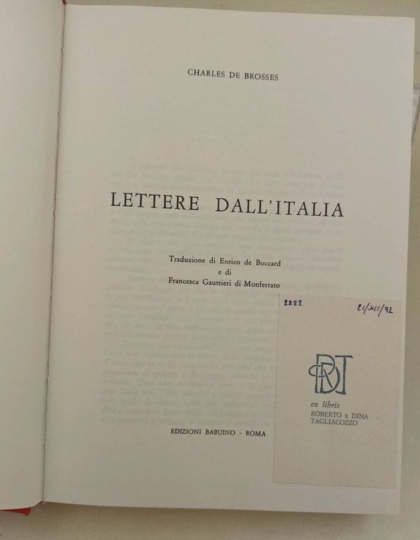 Lettere dall'Italia