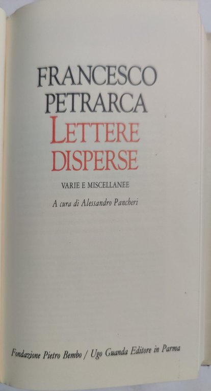 Lettere disperse