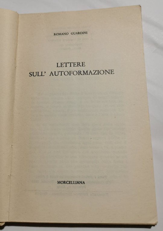 Lettere sulla autoformazione