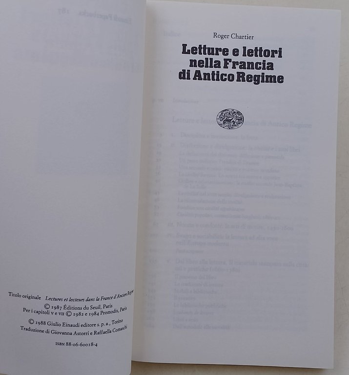 Letture e lettori nella Francia di antico regime