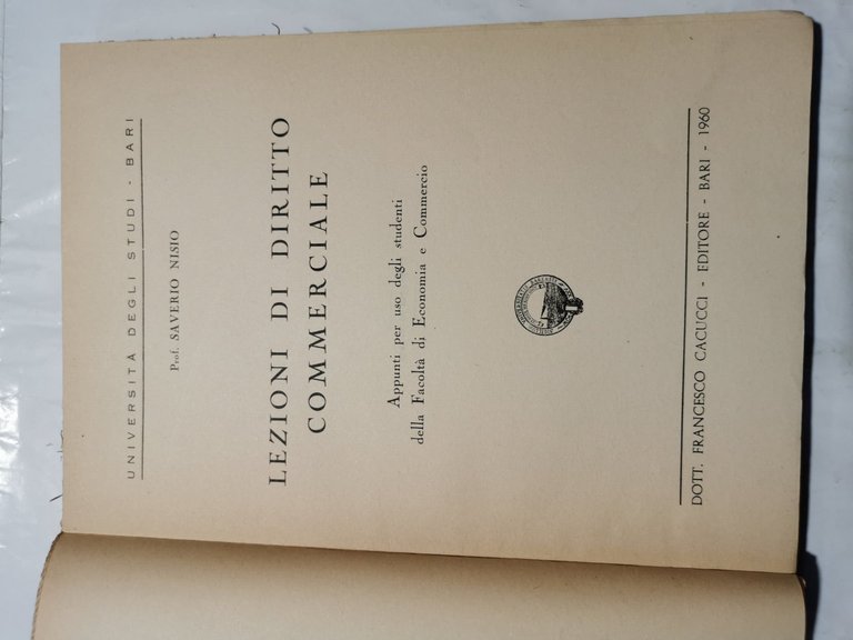 Lezioni di Diritto Commerciale . Appunti per uso degli studenti …