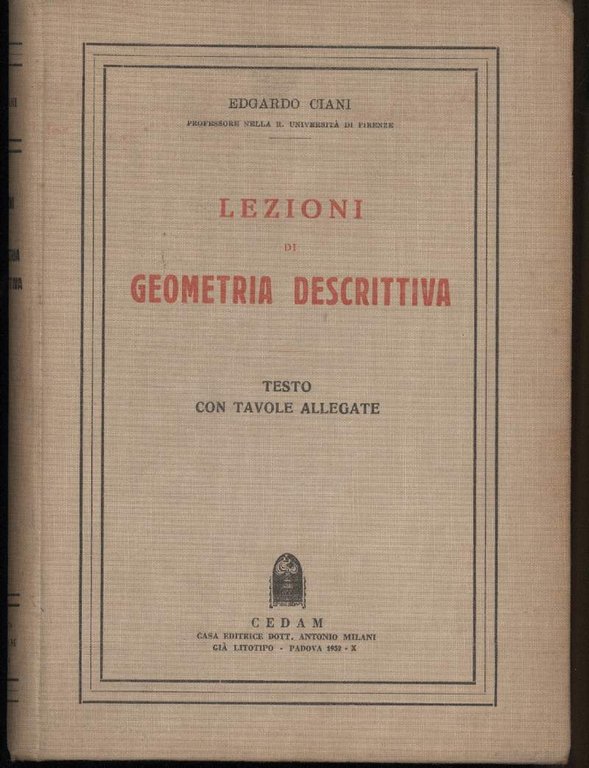 LEZIONI DI GEOMETRIA DESCRITTIVA