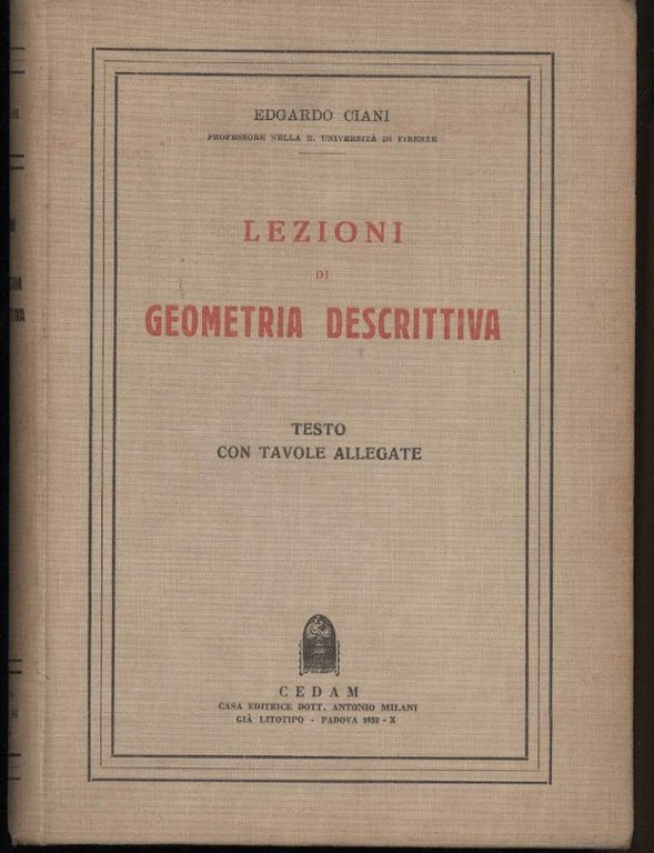 LEZIONI DI GEOMETRIA DESCRITTIVA(1908)