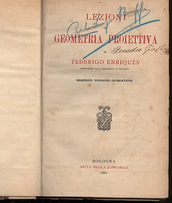 LEZIONI DI GEOMETRIA PROIETTIVA(1904)