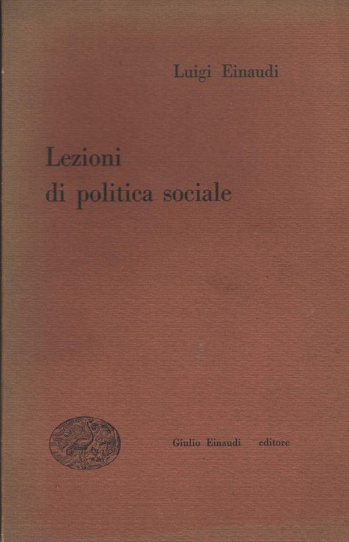 LEZIONI DI POLITICA SOCIALE (1949)