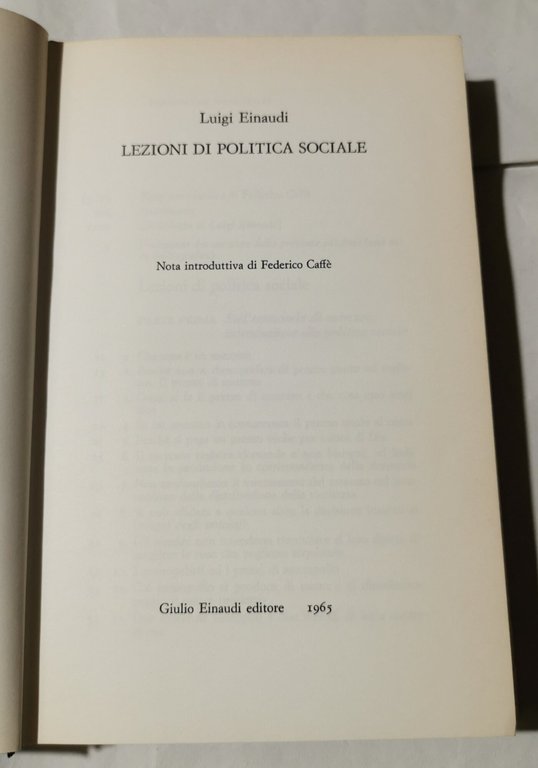 Lezioni di Politica Sociale