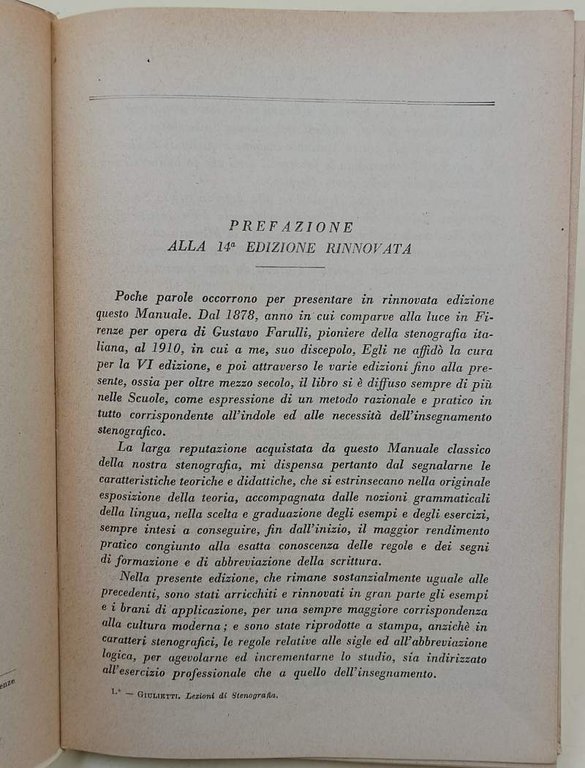 LEZIONI DI STENOGRAFIA PER GLI ALLIEVI DELLE SCUOLE MEDIE(1939)