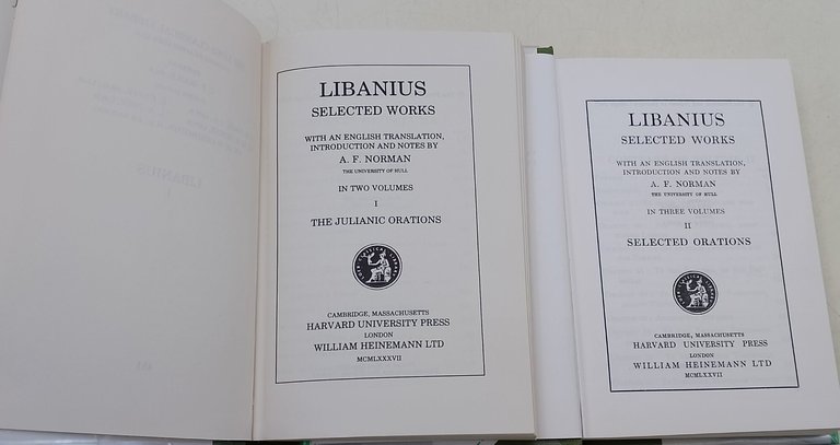 Libanius selected works-2 voll