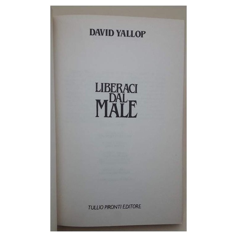 LIBERACI DAL MALE(1987)
