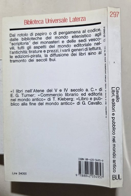 Libri, editori e pubblico nel mondo antico. Guida storica e …