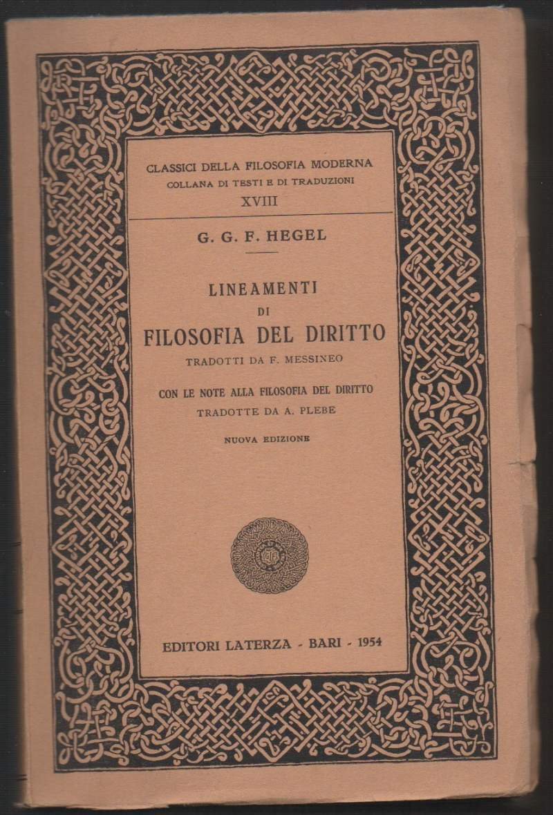 LINEAMENTI DI FILOSOFIA DEL DIRITTO (1954)