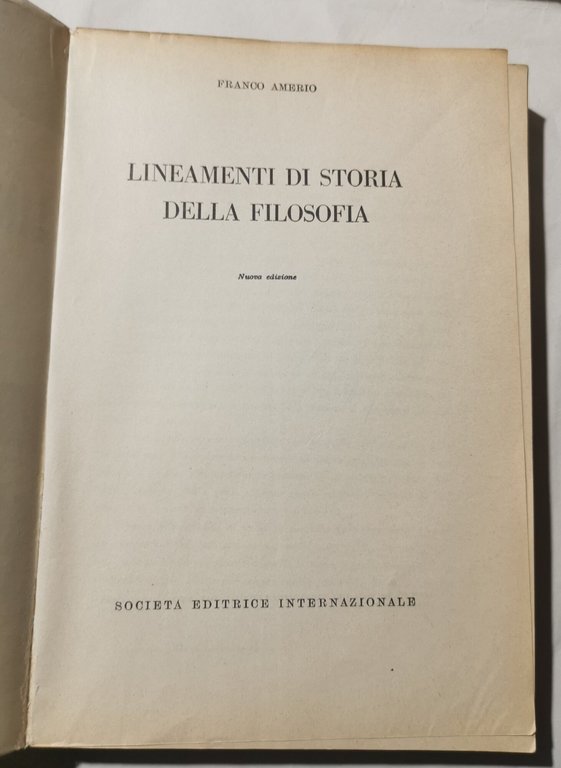 Lineamenti di storia della filosofia