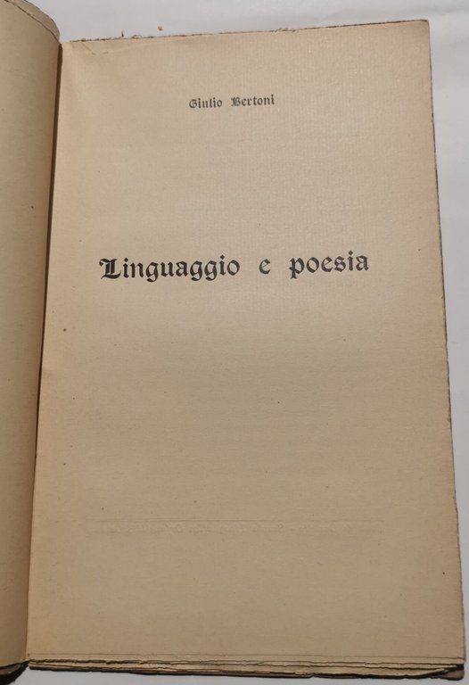 Linguaggio e poesia