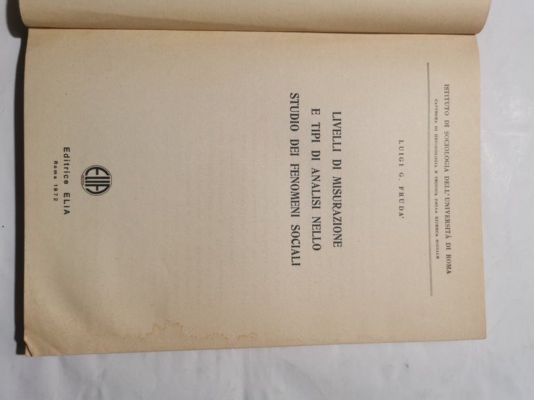 Livelli di misurazione e tipi di analisi nello studio dei …