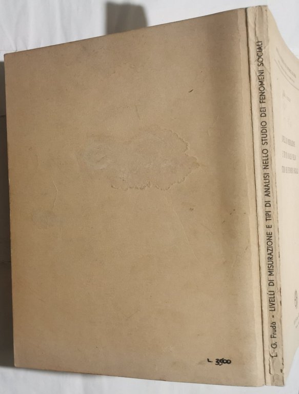 Livelli di misurazione e tipi di analisi nello studio dei …